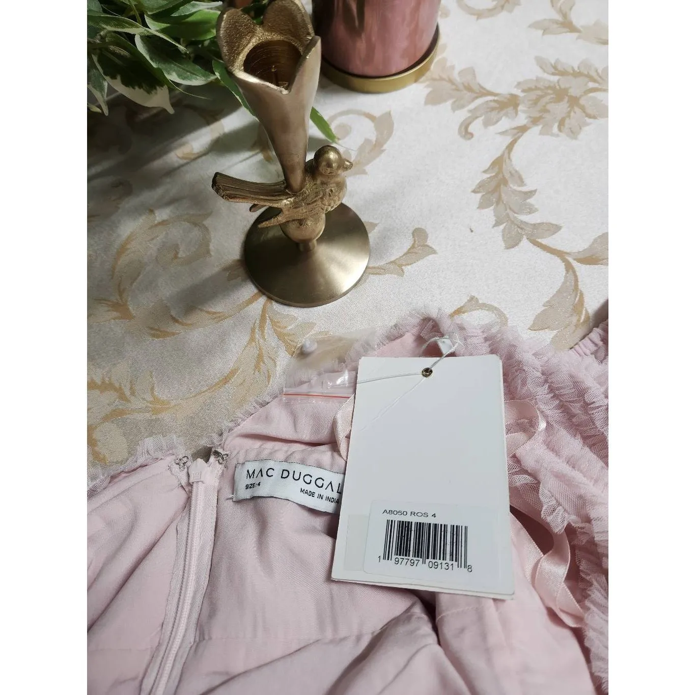 Mac Duggal  V Neck Puff Sleeve Ruffle Tiered A Line Gown Regular price$598 - Image 8