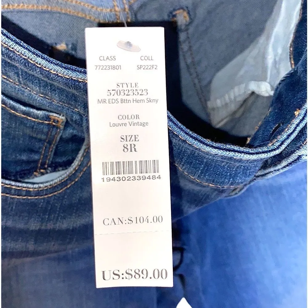 White House Black Market- Mr EDS Bttn Hem Skinny - Image 8