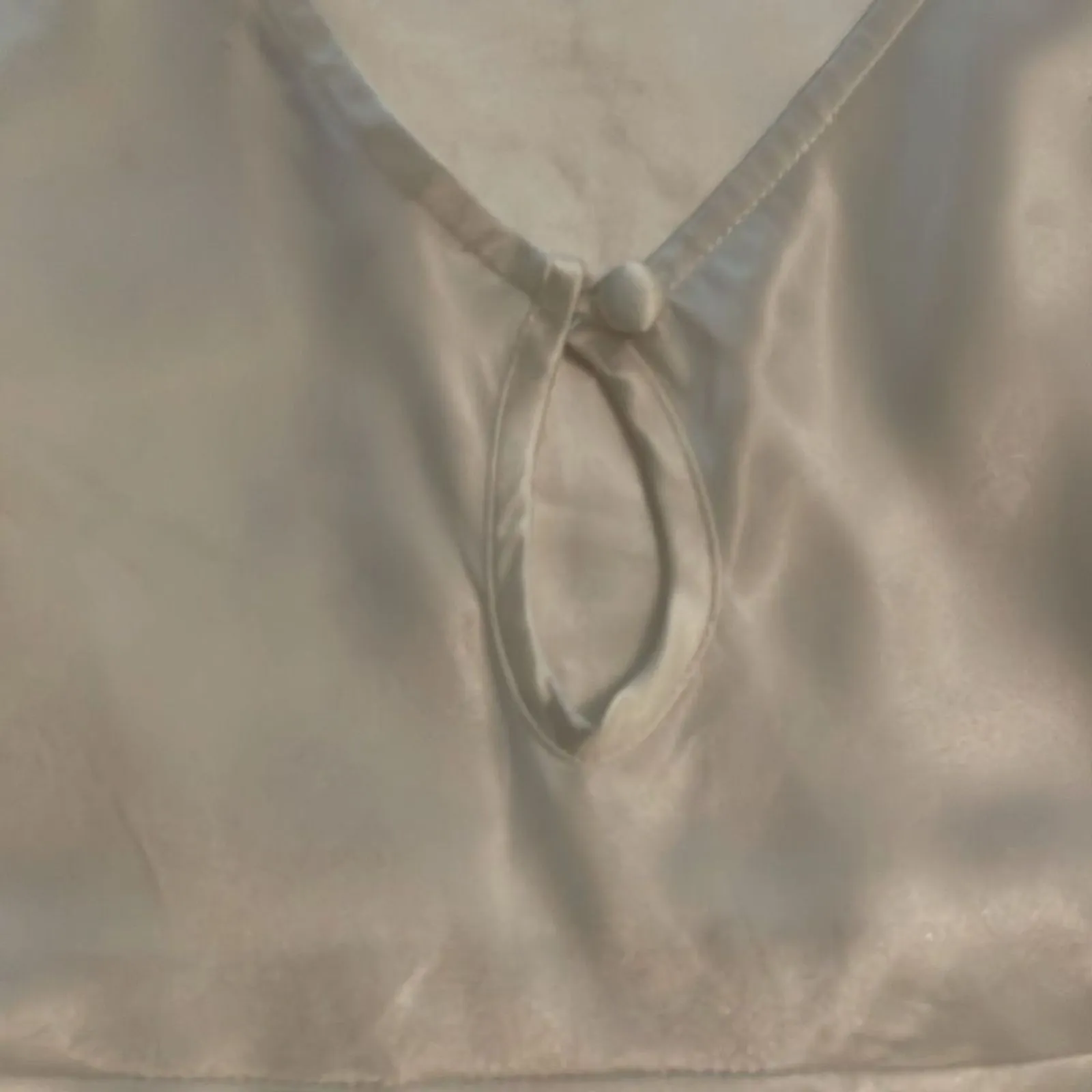 Victoria's Secret VTG White Satin Pearl Beads Bridal Nightgown Slip Dress Medium - Image 8