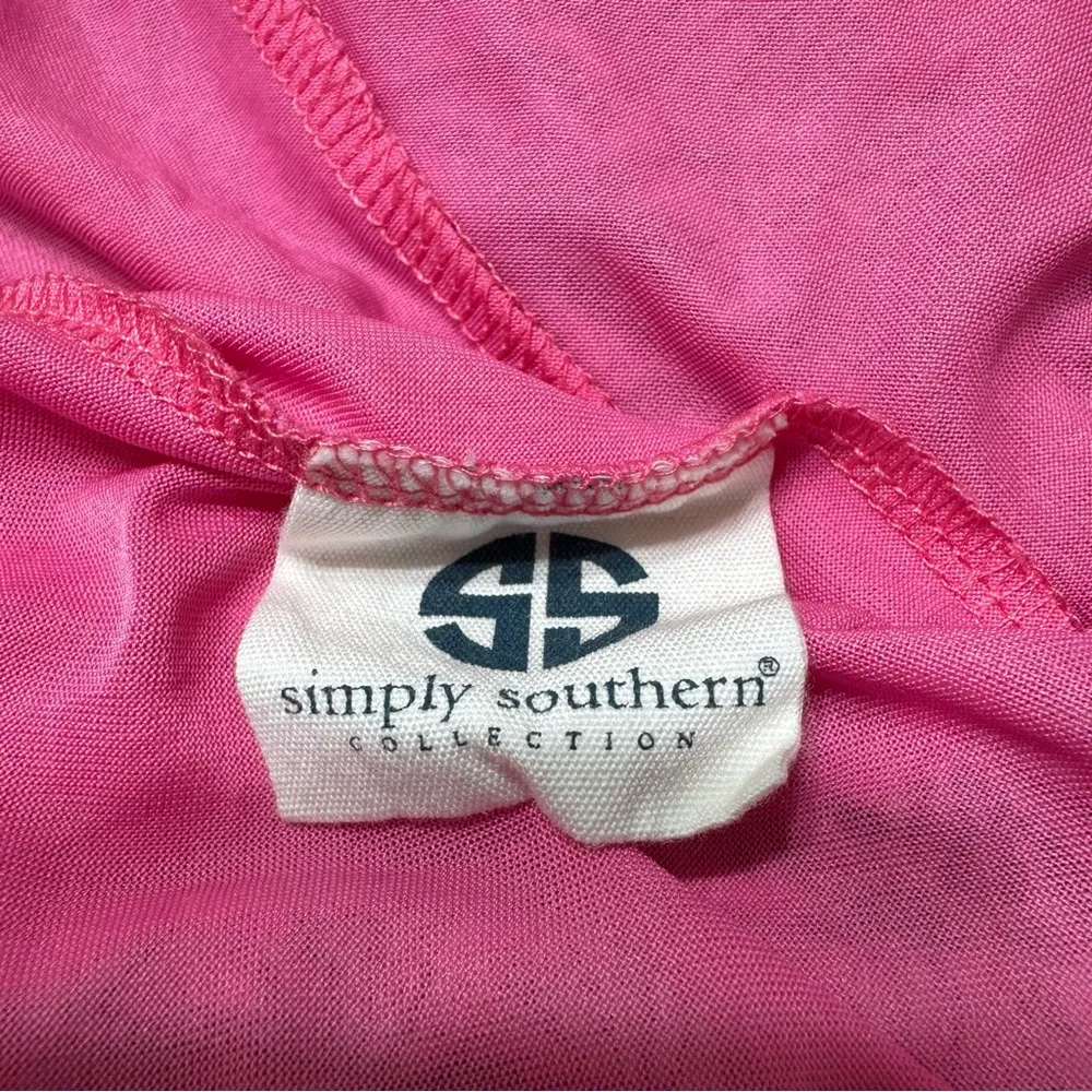 SIMPLY SOUTHERN Babydoll Dress Scallop V Neck Popover Ruffle Long Sleeve Top XL - Image 5