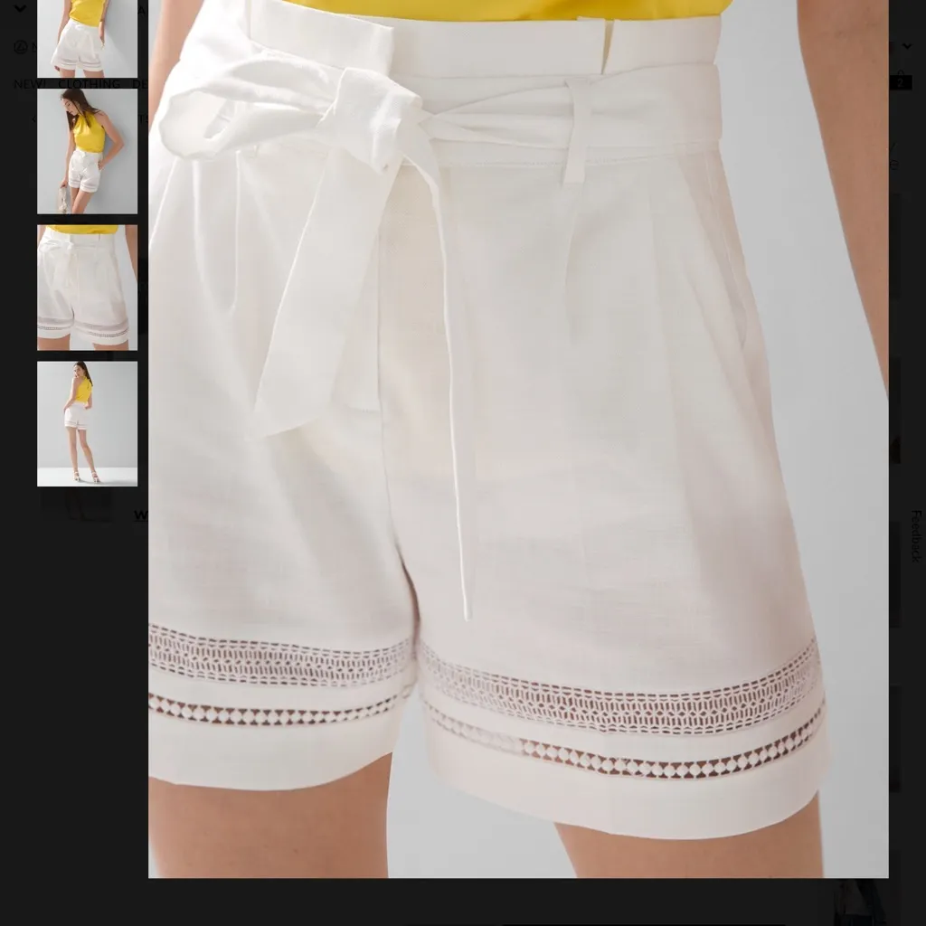 White House Black Market High Waist White Shorts - Image 2