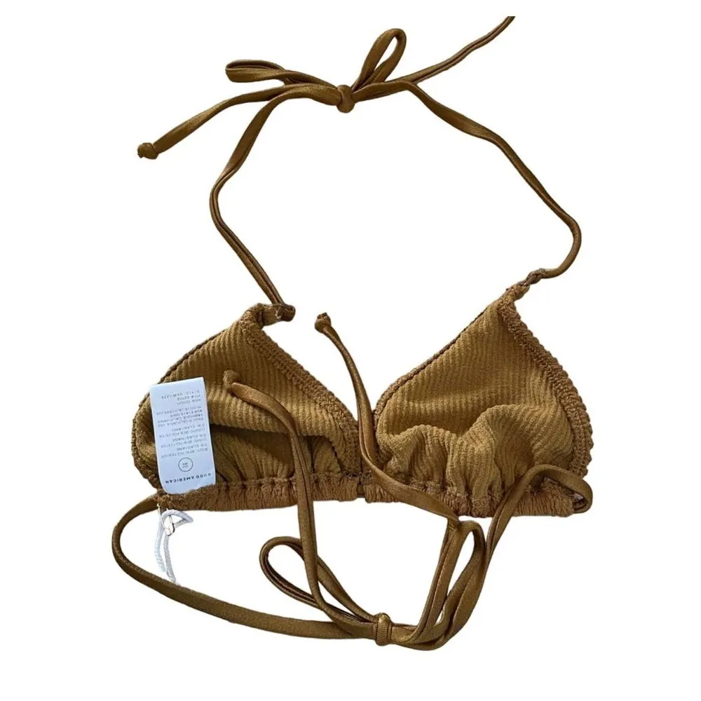 Good American Always Fits Women's Medium Brown Tiny Ties Bathing Suit Top - Image 4