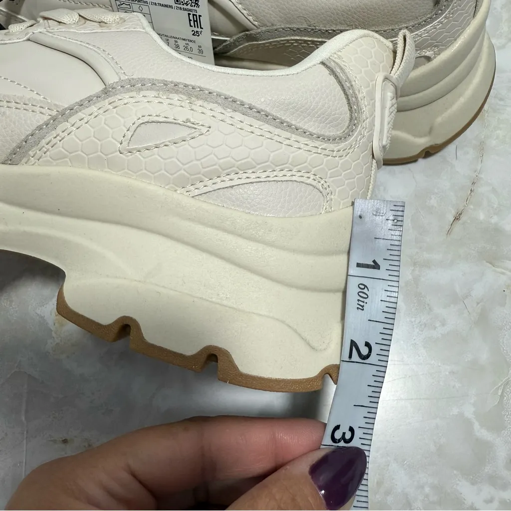 NWT Zara Women's Single Color Running Sneakers‎ 5019 Size 9 Zara Size 40 - Image 10