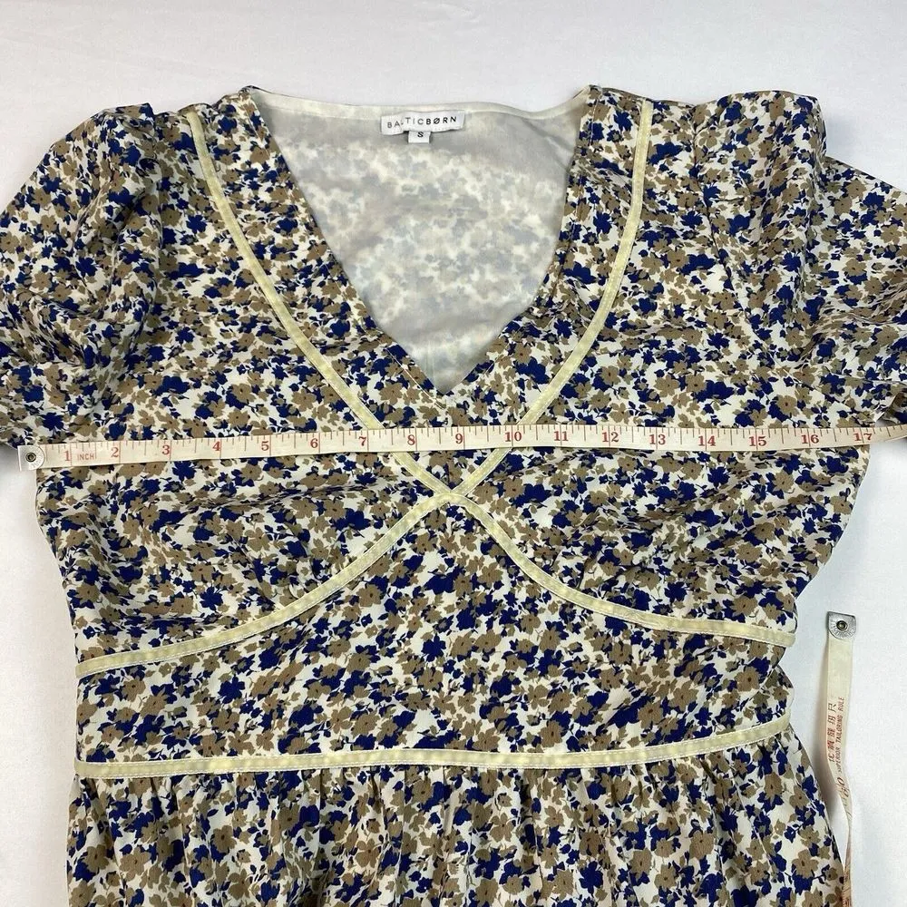 Baltic Born Fall Print Midi/Maxi Camel Floral Womens Size Small Romantic Flowy - Image 11