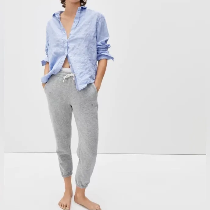 Everlane Heather Gray Joggers sweatpants comfy stylish Loungewear athleisure - Image 2