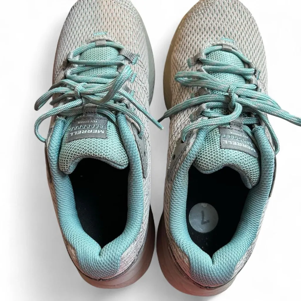 Merrell Fly Strike Trail Runners Gray/Teal Women’s 7 Hiking Shoes - Image 7