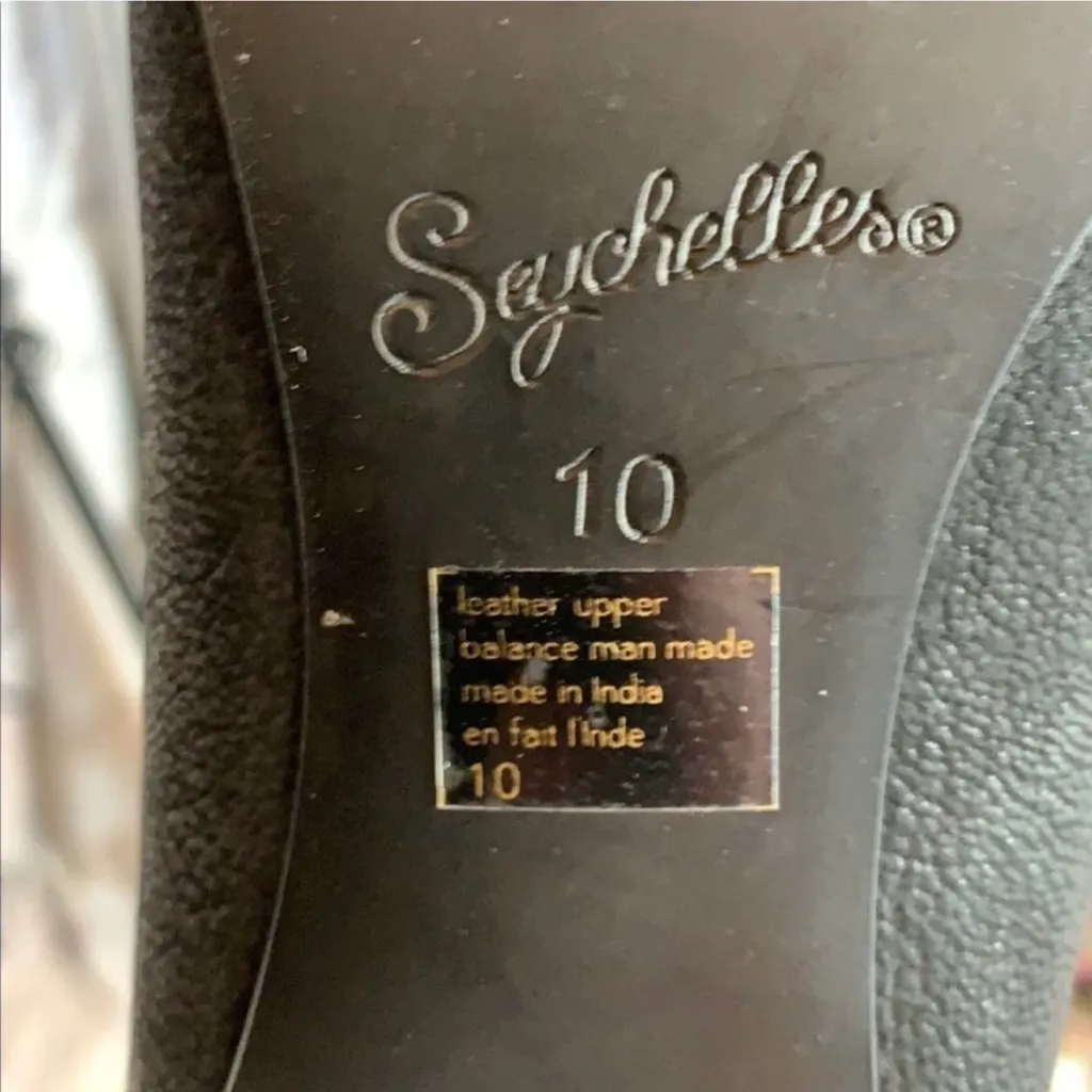 Seychelles Black Flats with Floral Embroidery NWOB - Image 5