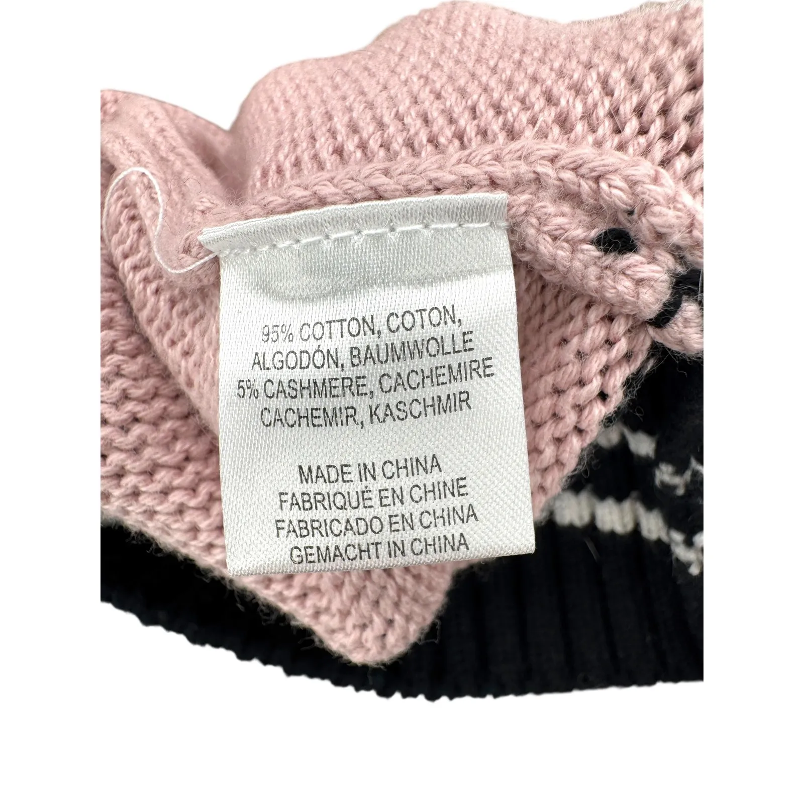 Minnie Rose Freshly Picked Fruit Print Varsity Cardigan O/S Pink Cotton Cashmere - Image 8