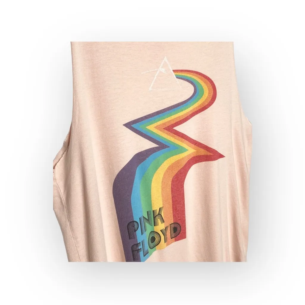 new Daydreamer ☺︎︎ Pink Floyd Rainbow Muscle Tee Tank ☺︎ Light Pink ☺︎ Small ☺︎︎ - Image 8