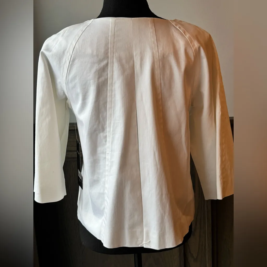 Karen Kane essential white half sleeve jacket. Size small. Nwot - Image 4