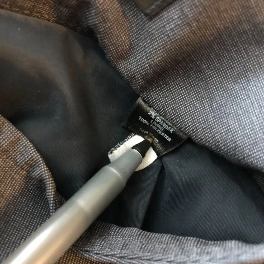 Express Pencil Skirt Back Pleat Lined Stretch Gray 0 - Image 4