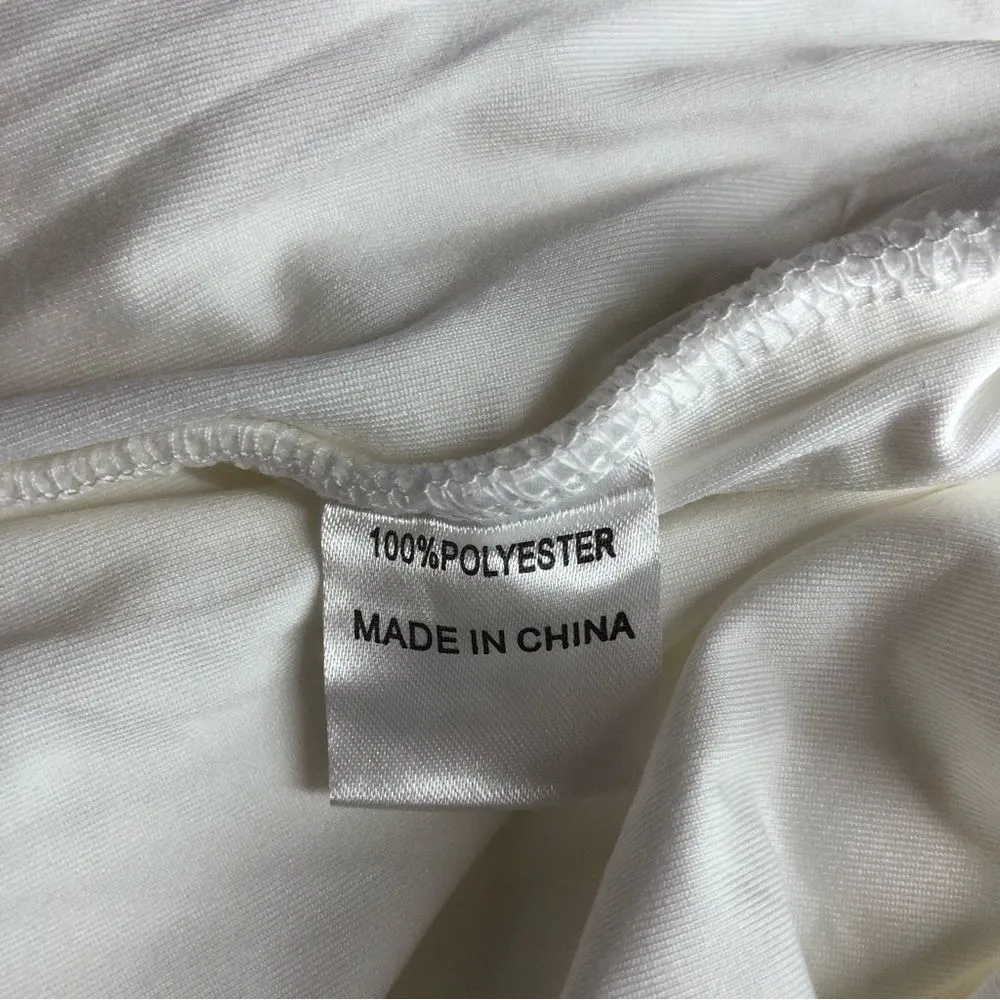 Hello Molly Montage Moment Dress in White size 4/Small NWT Ruched Off Shoulder - Image 12