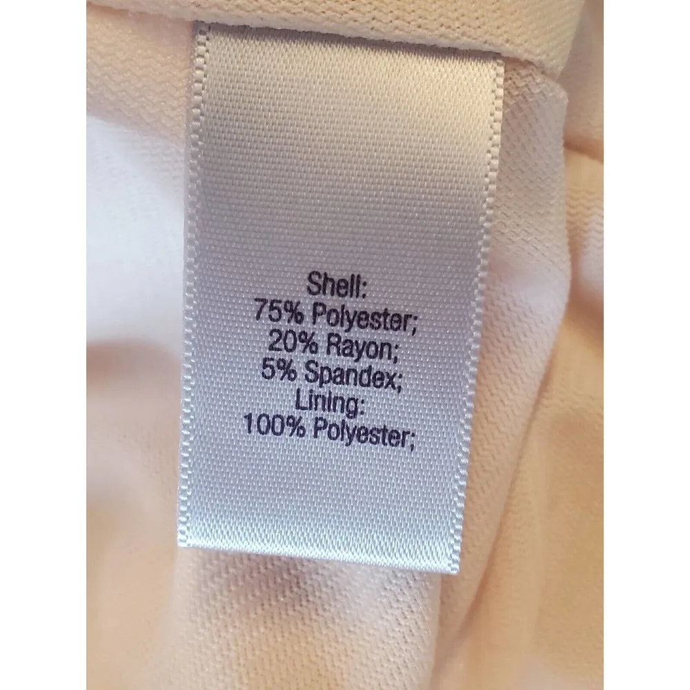 Jennifer Lopez Women's Beige Polyester V-Neck Sleeveless Knee Length Dress 10 - Image 8