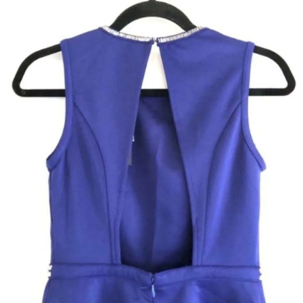 Nordstrom I. Madeline Dress S NWT Backless Beaded Fit Flare Blue Cocktail Party - Image 3