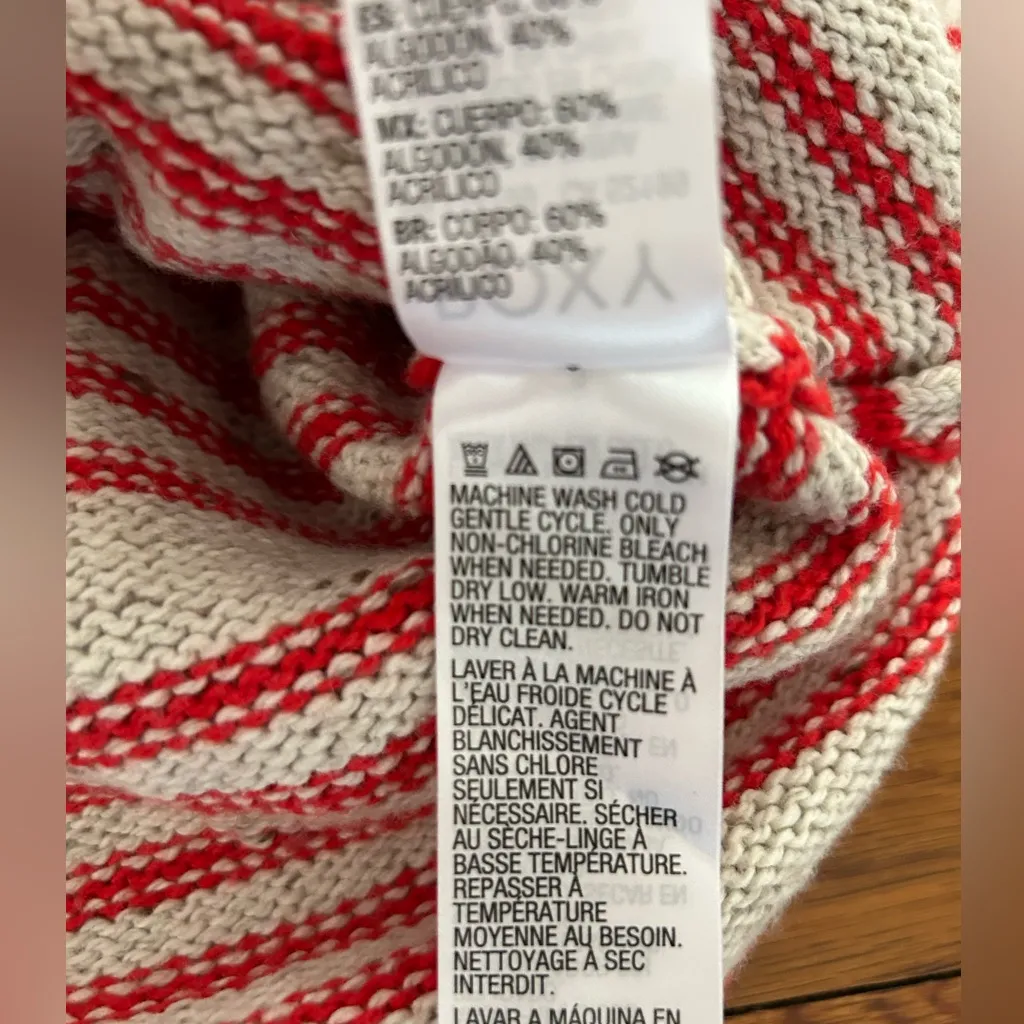 NWOT Roxy Striped Beach Sweater Hoodie - Image 7