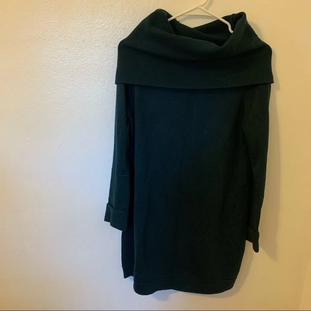 Vince Camuto Cowl Neck Sweater Dress Hunter Green - Image 3