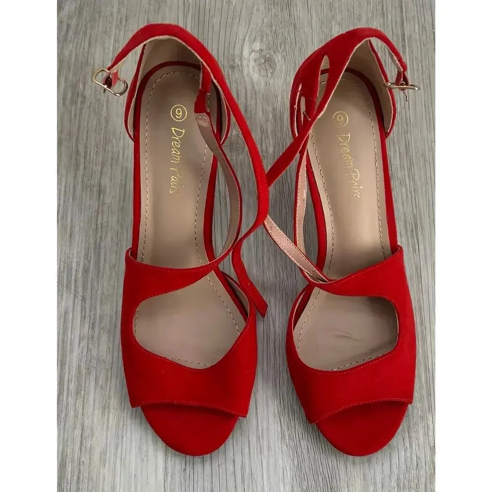 Dream Pairs | Women’s NILE Fashion Stilettos Open Toe Pump Heels | 9 - Image 2