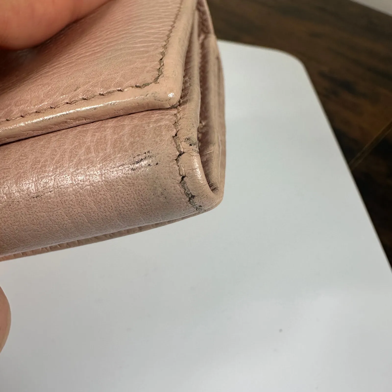 Gucci  Marmont Pink Leather Compact Wallet - Preowned Authentic - Image 4