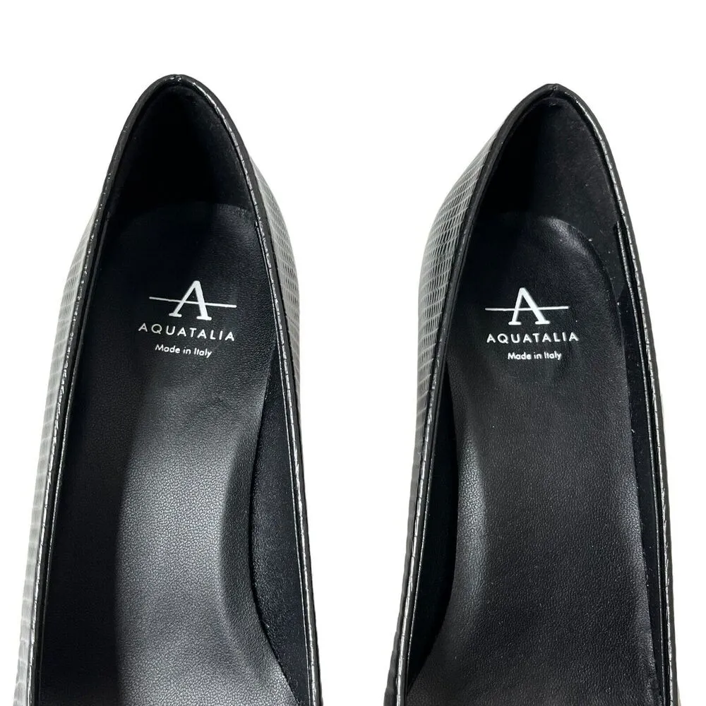 Aquatalia Rylan Weatherproof Pump Leather Heels Classic Womens Size 5.5 M - Image 4