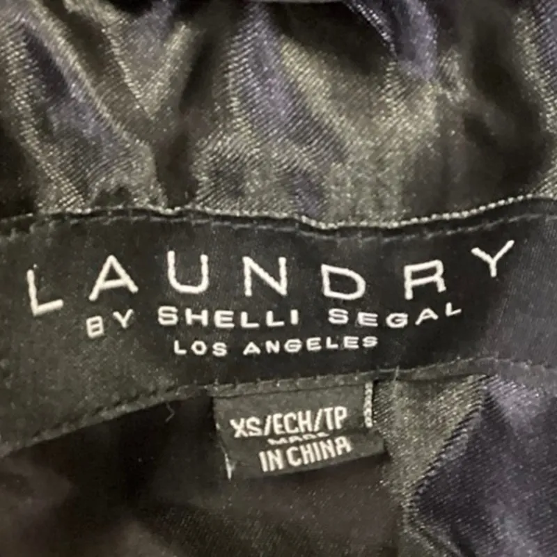 NEW Laundry by Shelli Segal Black Faux Fur Hooded Quilted Puffer Coat Jacket XS - Image 7