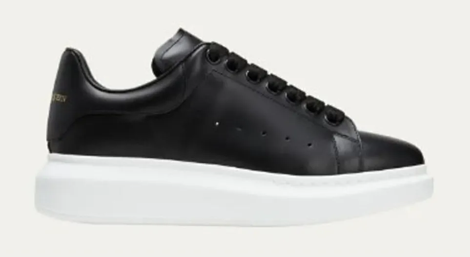 Alexander McQueen Black Leather Platform Sneakers Sz. 39.5 (US 9.5) - Image 1