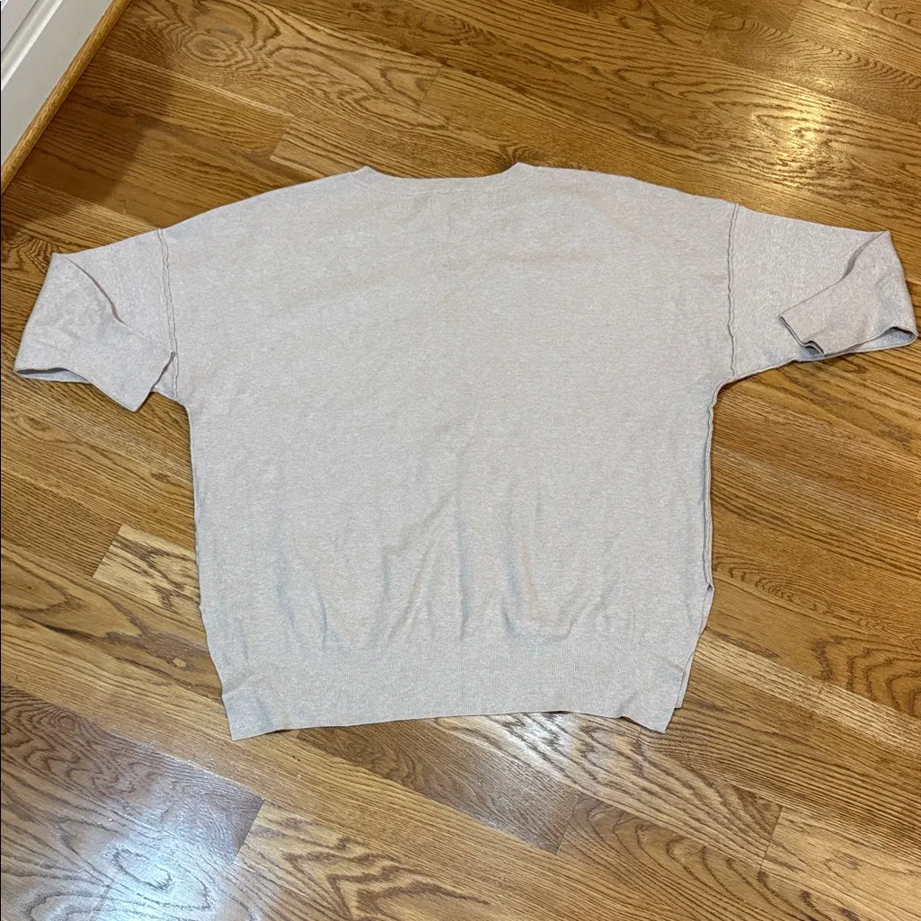 Abercrombie & Fitch Oversized V-Neck Sweater Soft A & F Collection Beige XXL - Image 11