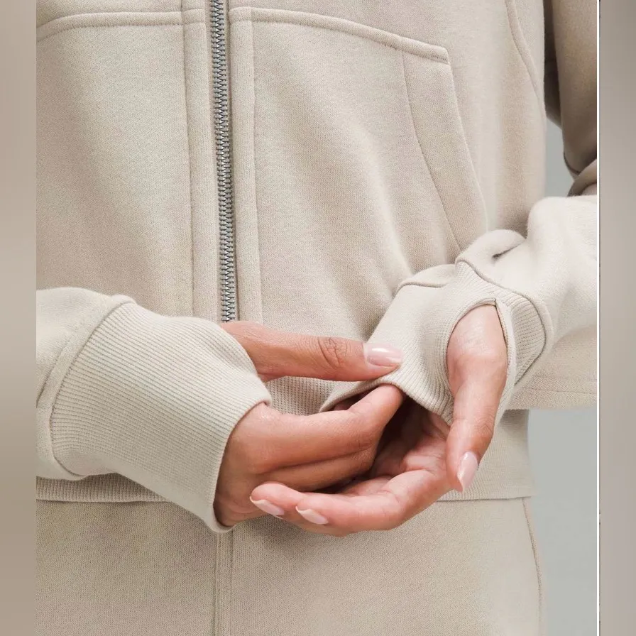 Lululemon Scuba Oversized Full-Zip Hoodie XS Small Mojave Tan Lounge Athleisure - Image 3