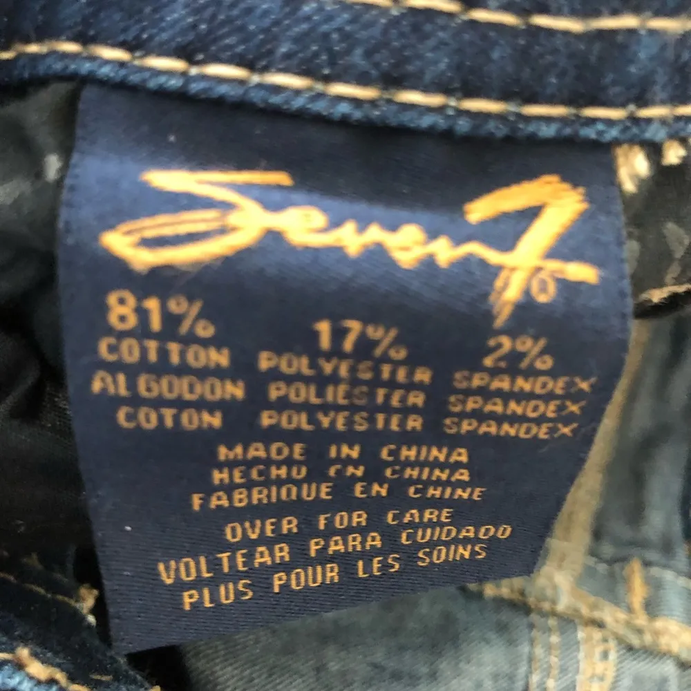 SEVEN 7 Low Rise Medium Wash Distressed Blue Denim Skinny Jeans Women's Size 28 - Image 8