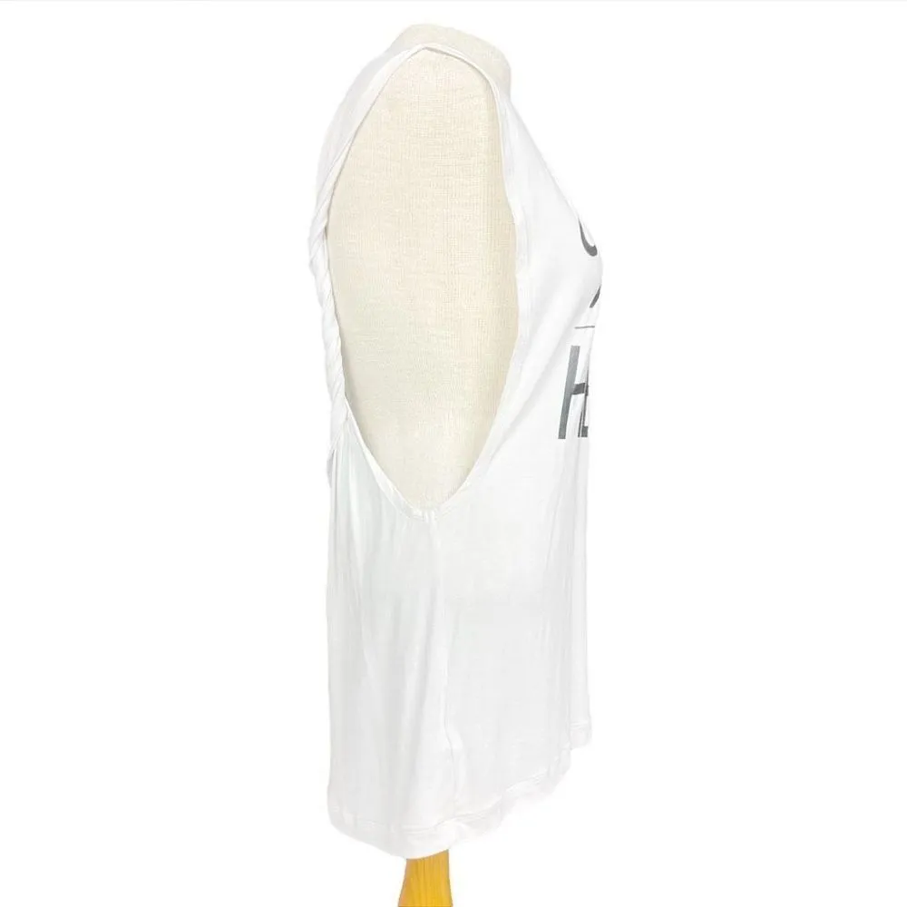 LORNA Jane Active ‘Wild At Heart’ Exposed Back Tank in White/Black Size Medium - Image 8