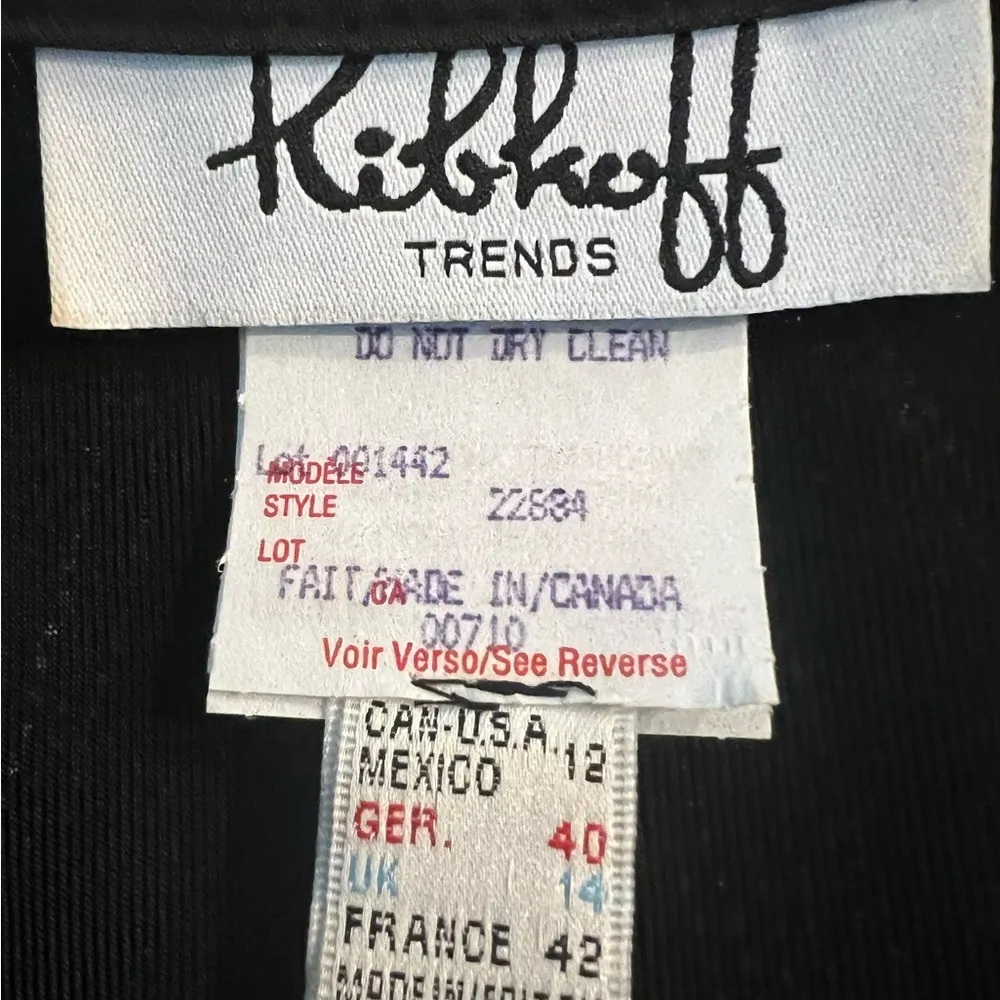 Vintage Joseph Ribkoff Blazer Cardigan Jacket Black/Gold Size US 12 EUC - Image 7