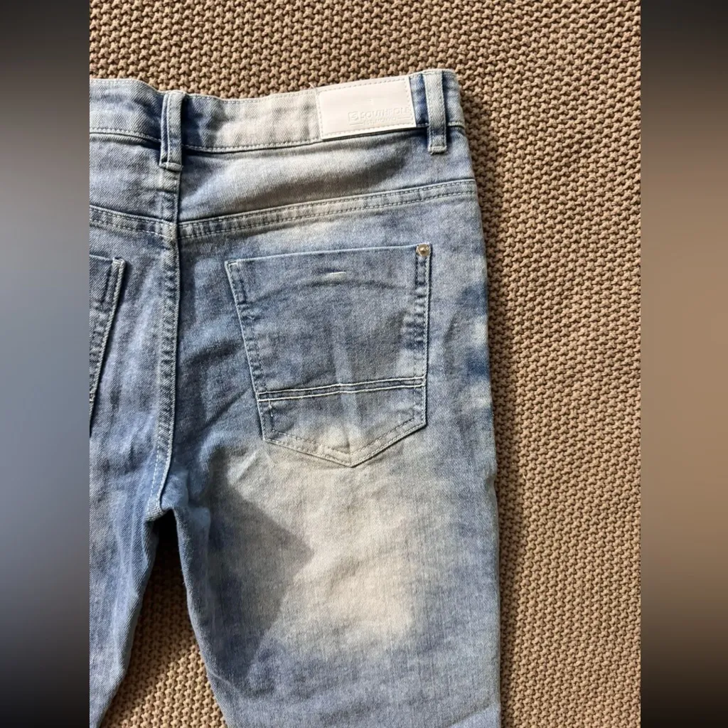 SOUTHPOLE Women’s Acid Wash Blue Denim Straight Jeans Size‎ 18 - Image 5