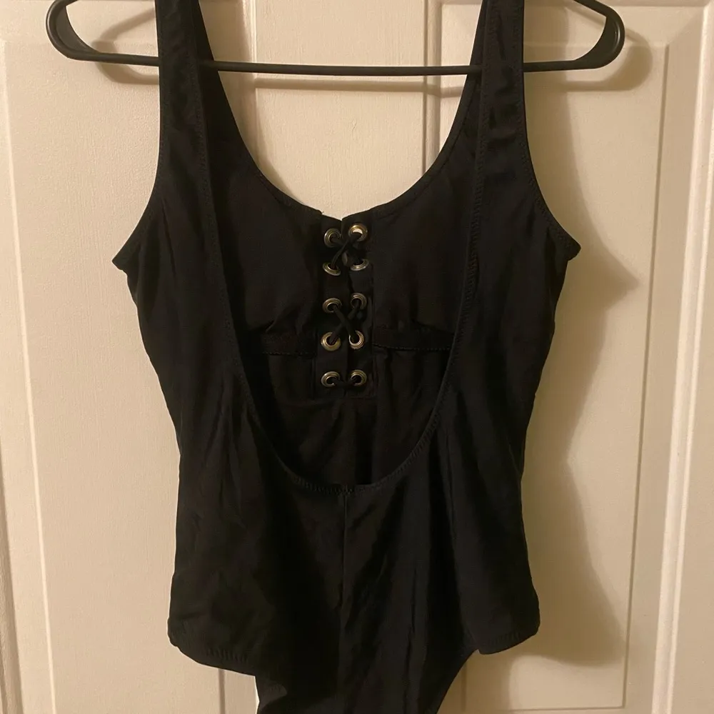 Mossimo black lace up tie swim suit swimwear size Small - Image 7