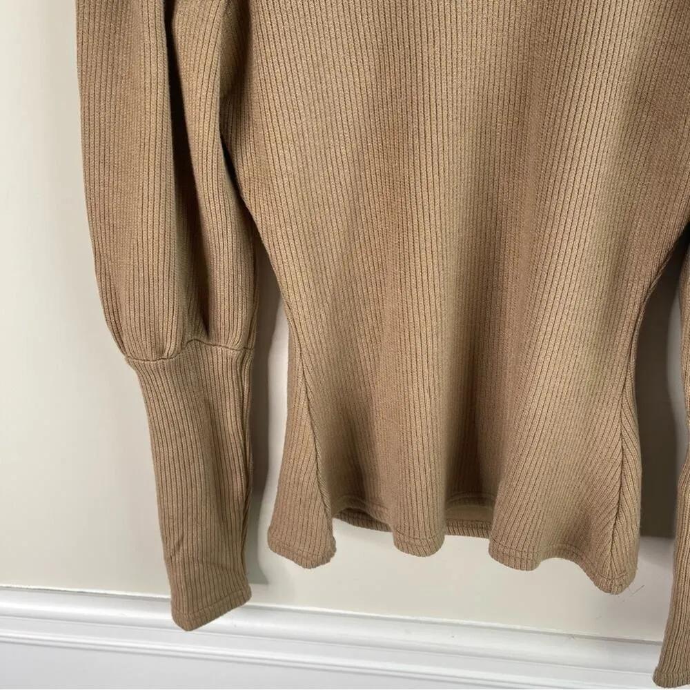 Walter Baker ribbed high neck puff sleeves sweater size  small‎ - Image 5