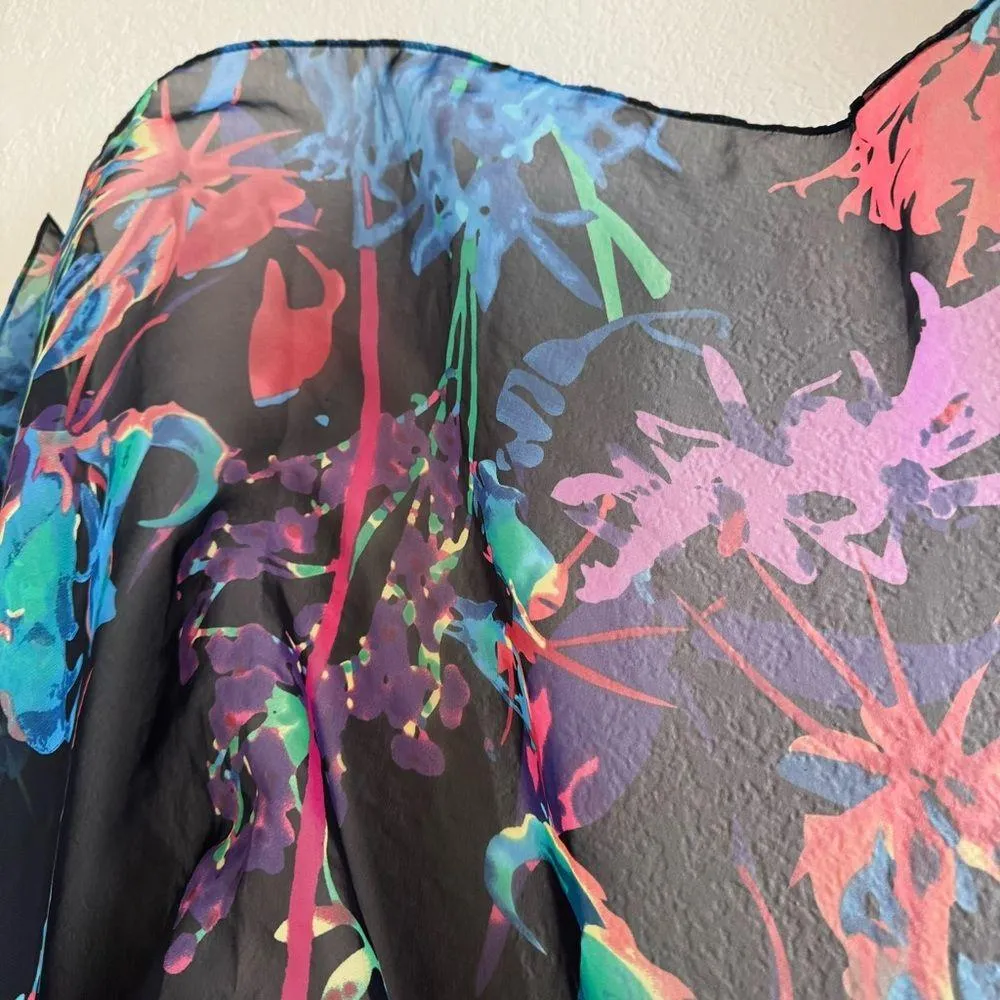 Floral sheer scarf wrap sarong - Image 2