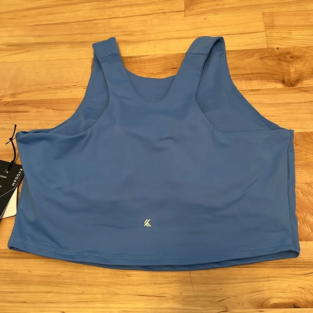 Kyodan Ultra-soft Marina Blue Compression Padded Sports Bra -NWT - Image 4