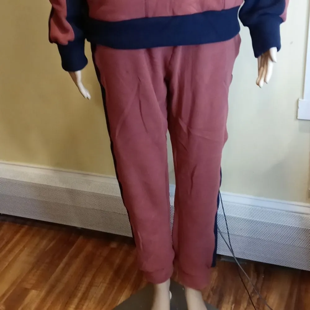 Warm jogger track suit with fur lining Red Size undefined - Image 2