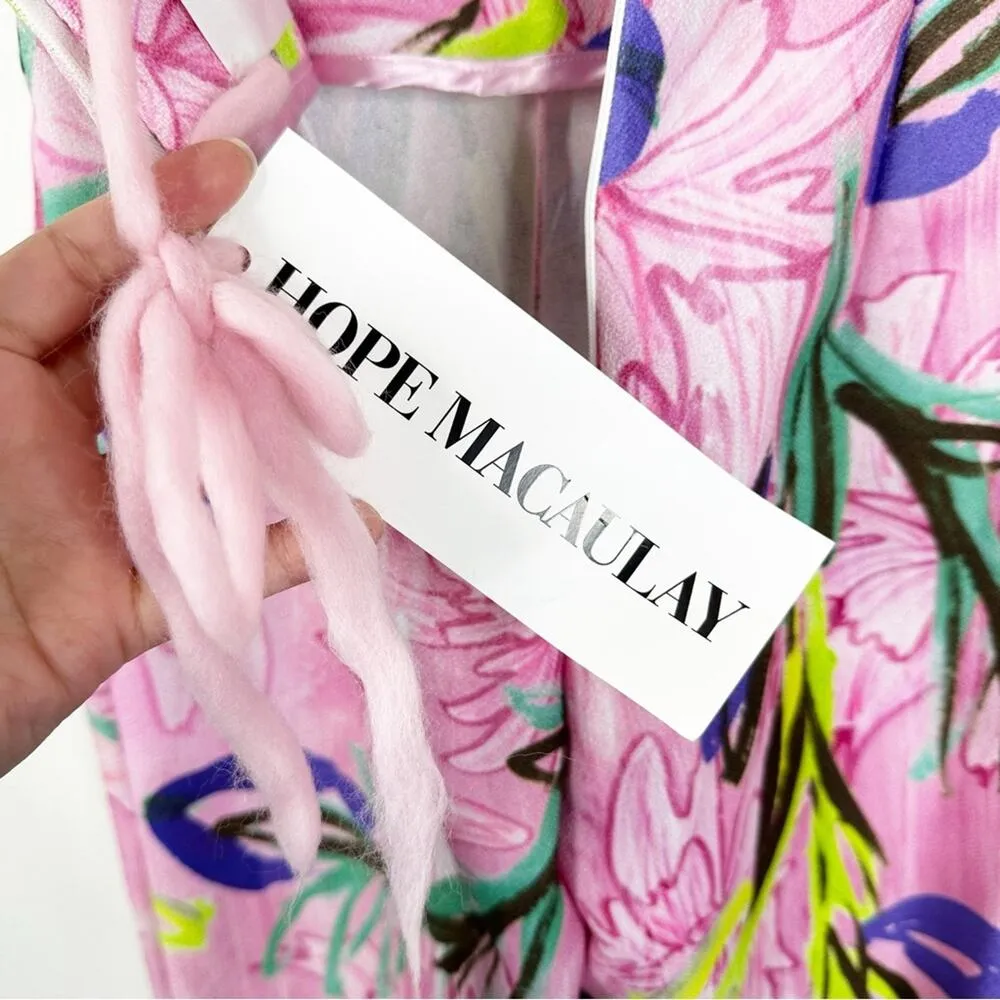 NEW Hope Macaulay Pink Colorful Floral Print Wide Flare Leg Pants - Image 8