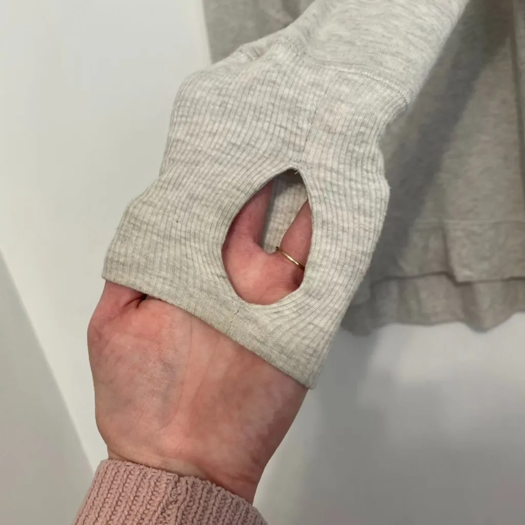 ATHLETA Plus Size Coaster Luxe Recover Sweatshirt Heather Gray Relaxed Fit sz 1X - Image 7