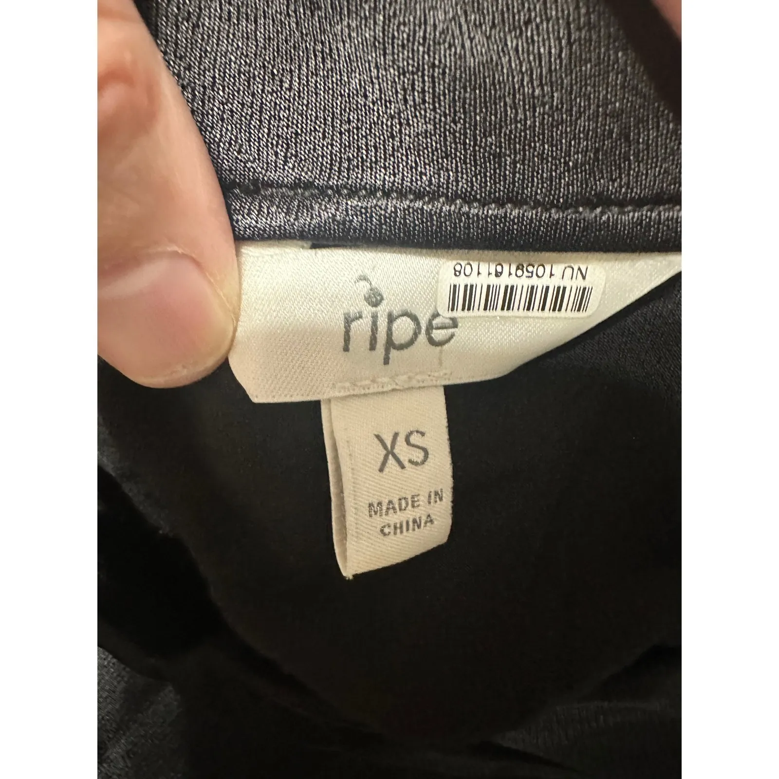 RIPE Maternity Crystal Black‎ Satin Viscose Midi Slip Skirt Size XS Black - Image 6