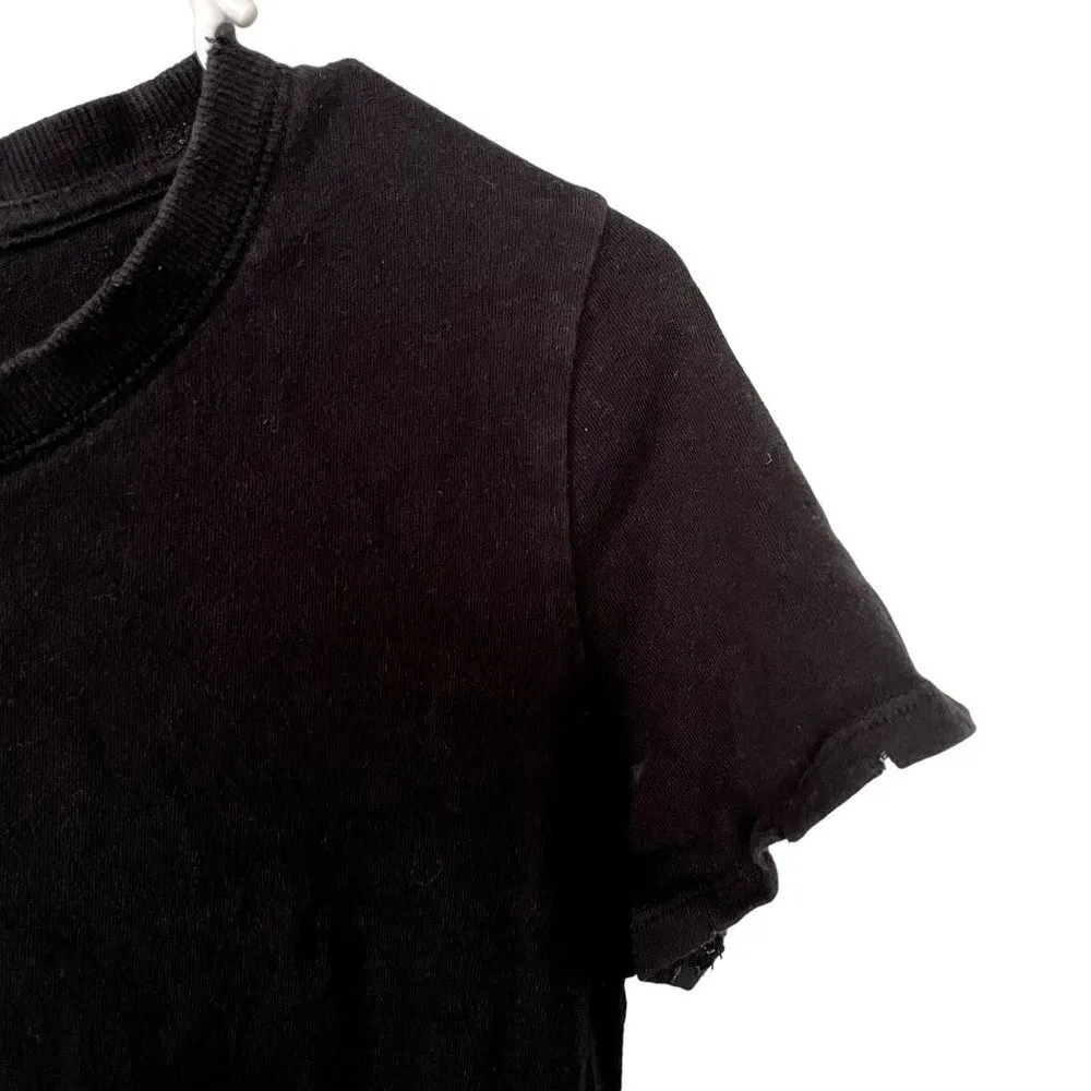 Forever 21 black short sleeved shirt dress cotton comfortable gothcore - Image 2