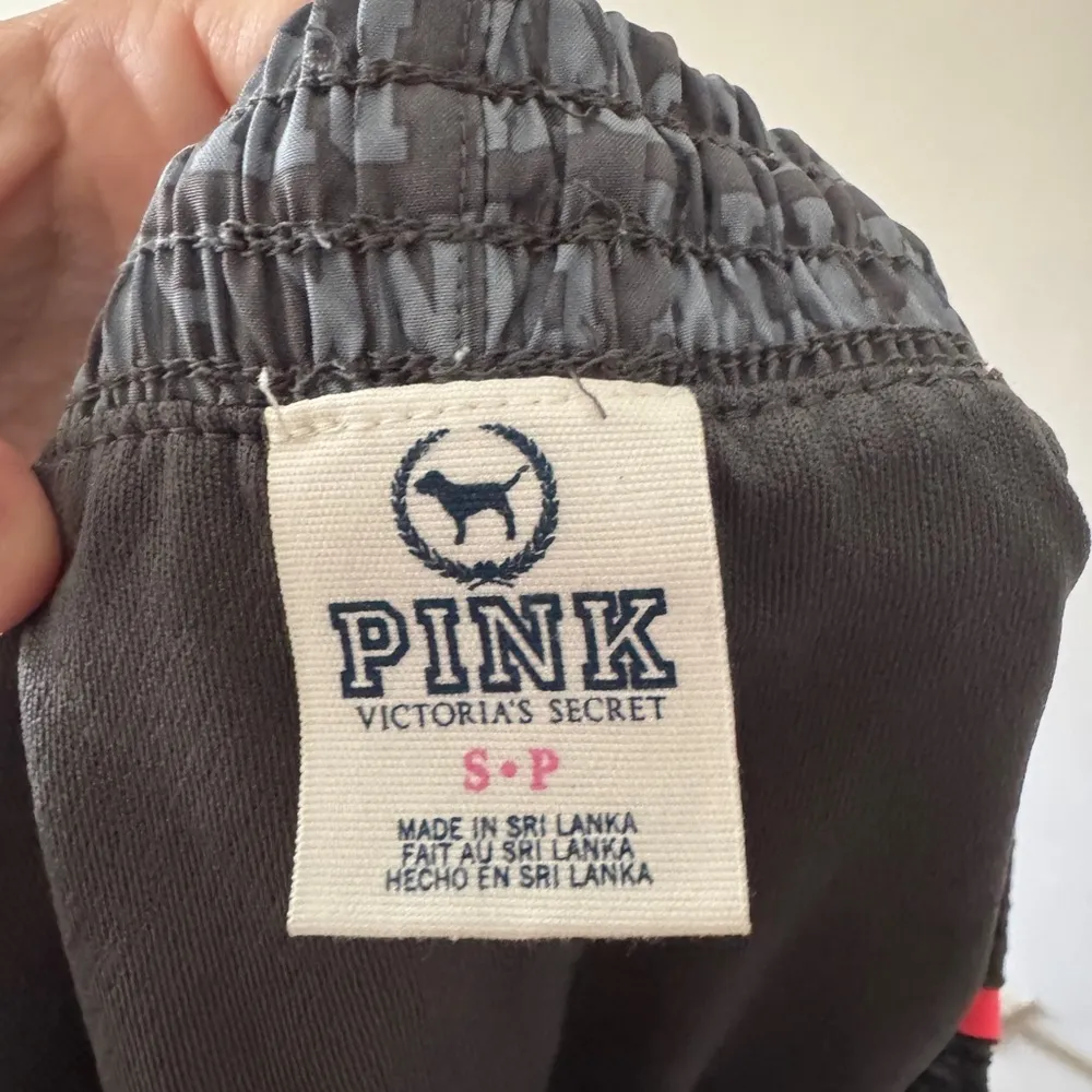 PINK Victoria’s Secret Gray and Pink Lined Running Athletic Shorts - Image 5