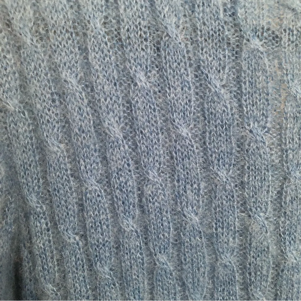 La Ferme Du Mohair French Mohair Cable Knit Sweater Cardigan M Size M - Image 7