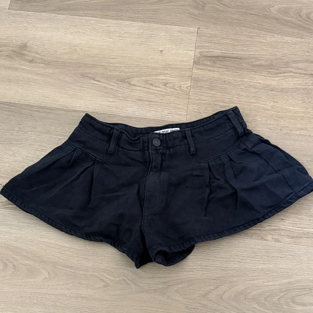 Free People Black Jean Shorts - Image 2