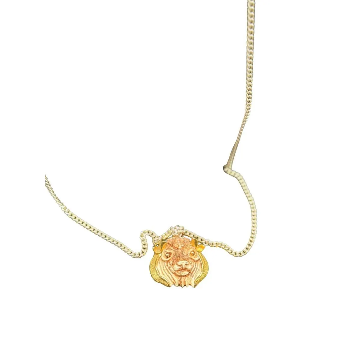 La Razza Bull Taurus The Bull Pendant Necklace 44" Gold - Image 9