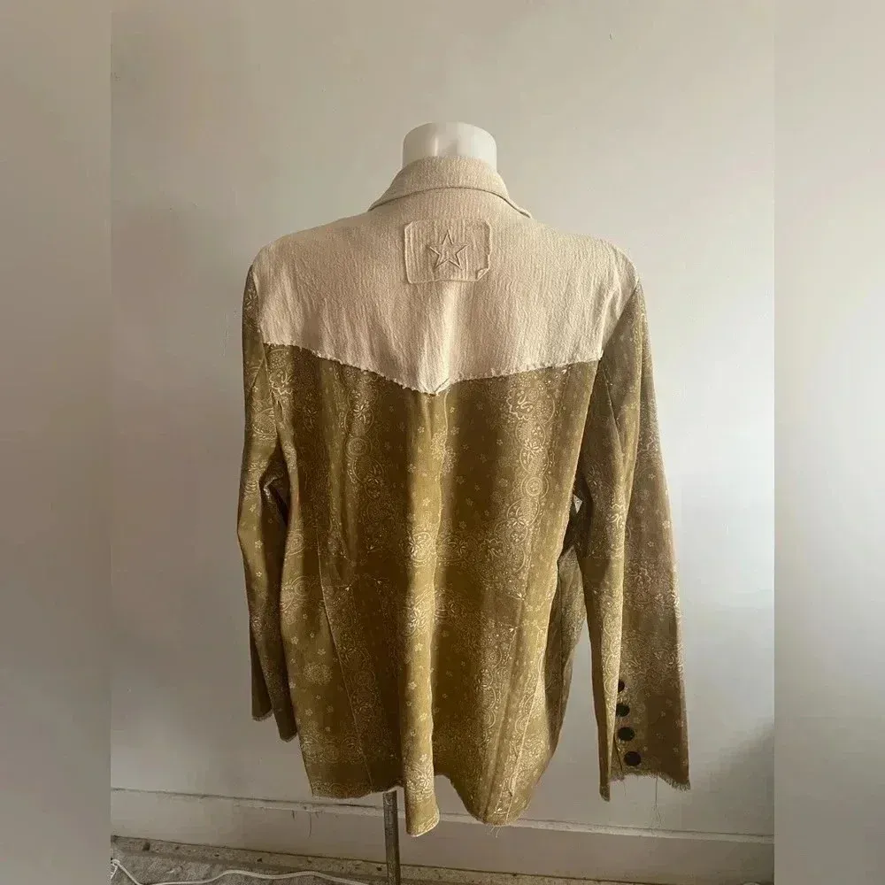 Women's POL Brown and‎ White Paisley Blazer Size L Cowgirl Western Wear EUC - Image 5