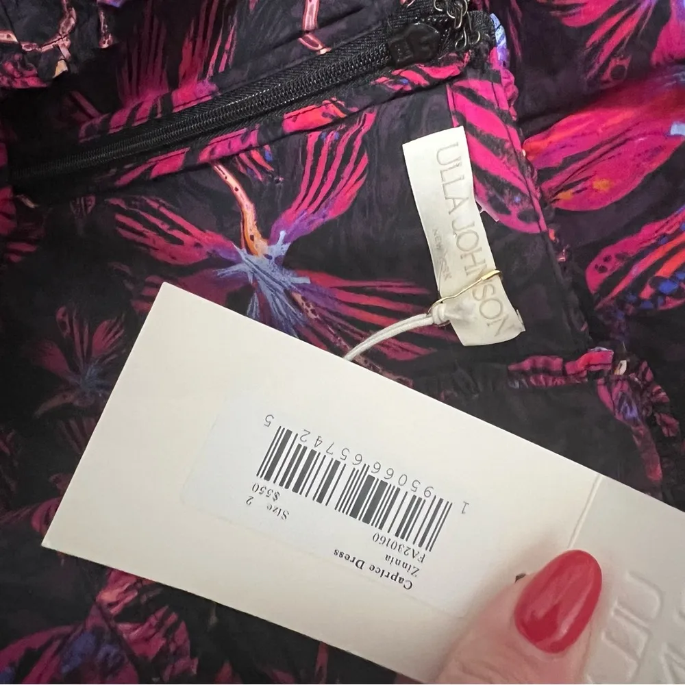 NEW NWT  Caprice Ruffled Floral Print Midi Dress Zinnia - Image 16