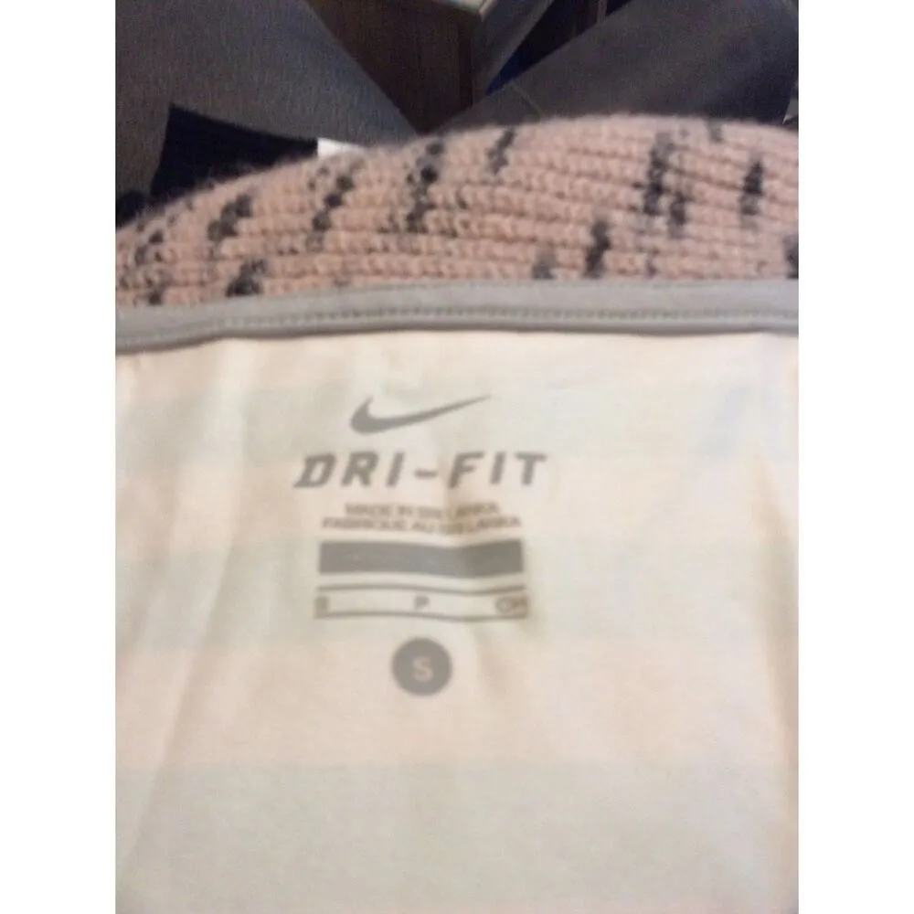 Nike Size Small S Striped Racer Back Top Stretch V Neck - Image 4