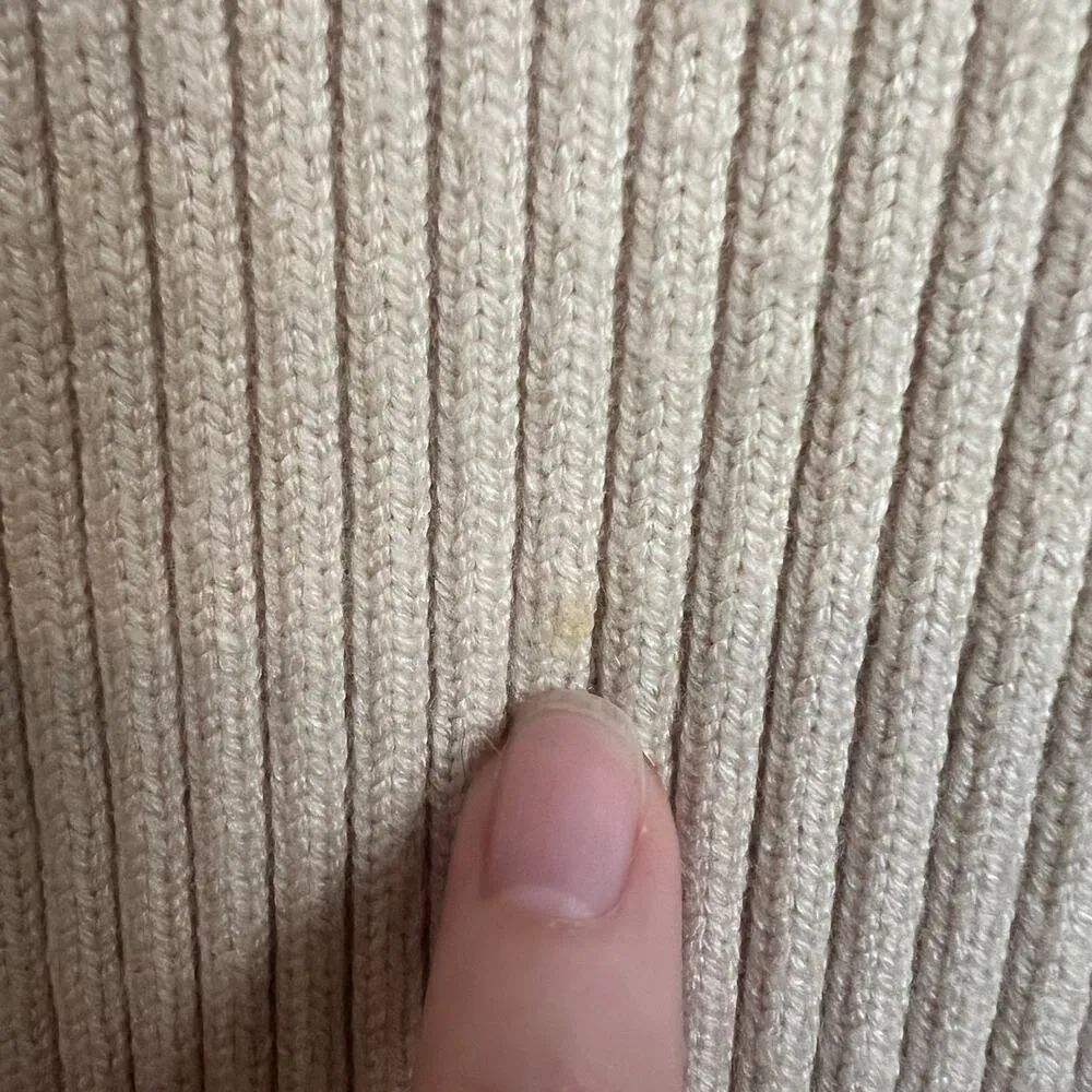 The Linen Duck Faux Fur Cuff Sweater Small Fits XL Ribbed Crewneck Boho Dolman - Image 6