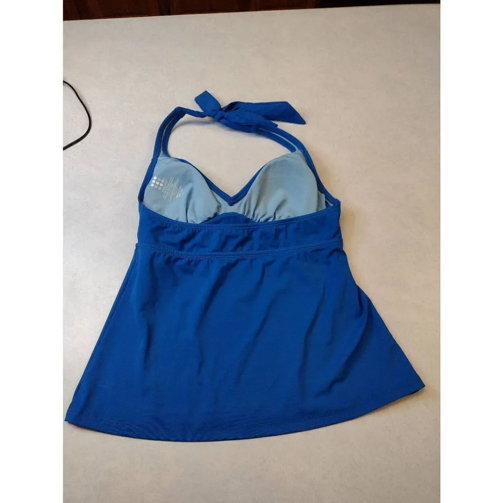 Title Nine Size S Blue Halter Tankini Top - Image 2