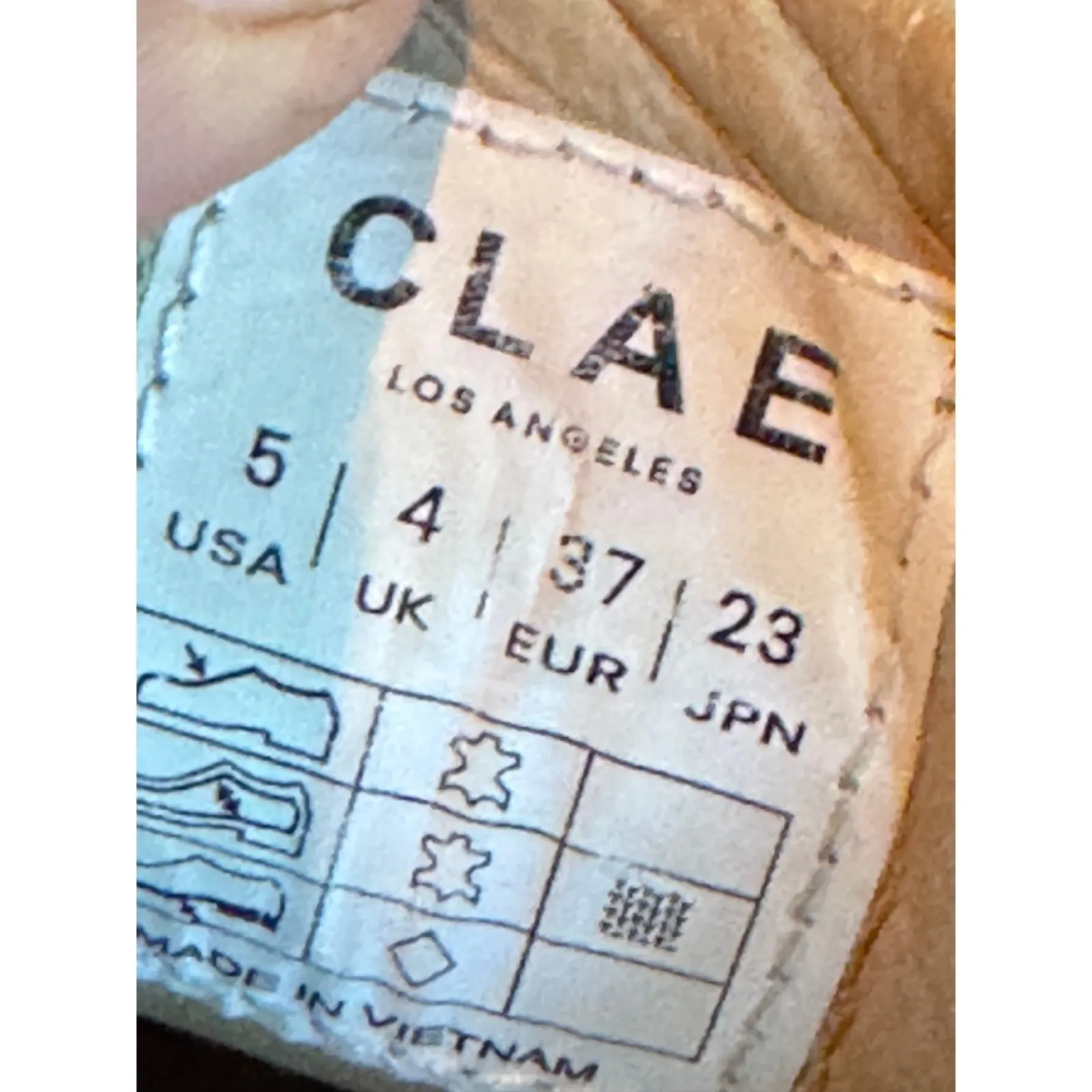 CLAE Los Angeles Vegan Leather Sneakers Casual Low Top Comfort Shoes Size 5 Tan - Image 6